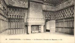 CPA Pierrefonds Le Chateau La Chambre a Coucher du Seigneur