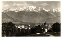 CPA Sallanches the castle Of the Sisters And Mont Blanc