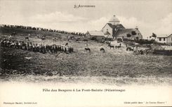 CPA Auvergne Fete Shepherds With make Sainte Pilgrimage Sheep