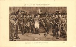 CPA Le Palais De Fontainbleau Les Adieux De Fontainebleau Napoleon 1er