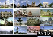 CPM Paris Monuments Tour eiffel Sacre Coeur Notre Dame