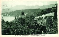 CPA Mentons Pittoresque Panorama pris de la frontiere