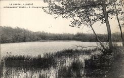 CPA the Picturesque Cantal Riom Es Mountains Pond of Roussillion