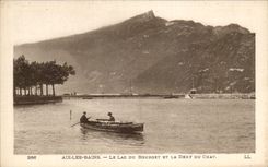 CPA Aix Les Bains Le Lac Du Bourget Et La Dent Du Chat