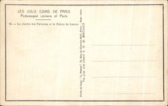 CPA Paris el jardin de Tileries y el paladar de la lumbrera