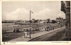CPA Quiberon La Nouvelle Digue Et La Plage