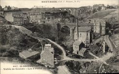 CPA St Brieuc Vallee de Gouedic Les 3 Ponts