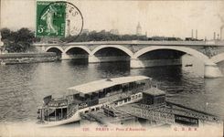 CPA Paris Bridge of Austerlitz Barge