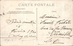 Raw CPA Of the Seine Paris Street of Burgundy January 1910