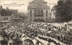 CPA Autun Entree Solennelle De Mar Villard le 20 aout 1906 La foule TOP