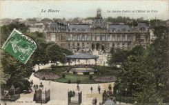 CPA Le Havre Garden And el ayuntamiento