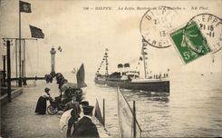 CPA Dieppe el embarcadero Sunken del barco de canal ingles