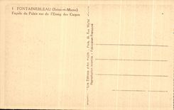 CPA Fontainebleau Facade du Palais vue de l'Etang des Carpes