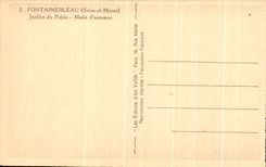 CPA Fontainebleau Jardins du Palais Matin d'automne