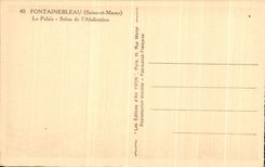 CPA Fontainebleau Le Palais Salon de l'Abdidcation