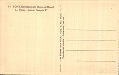 CPA Fontainebleau Le Palais Galerie Francois 1er