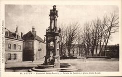 CPA Autun Fontaine Saint Lazare Palais De Justice Et Place Saint Louis