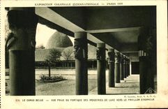 CPA Expostion Coloniale Internationale Paris Le Congo Belge Vue Prise Du Portique Des Industries De Luxe 