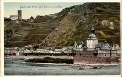 CPA Caub MIT Pfalz und Gutenfels Ruin
