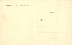 CPA Biarritz Coucher de Soleil