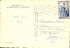 CPSM Langeais el ataque frontal norteno del castillo