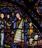 CPM Chartres cathedrale Marchand de fourrures 13eme