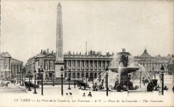 CPA Paris La Place de la Corcorde Les Fontaines Place de la Concorde