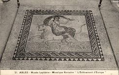 Roman CPA Arles Muses Concise Mosaic Enlevament d' Europe