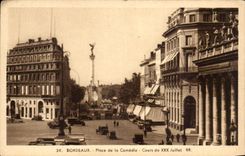 CPA Bordeaux Place De La Comedie Cours Du XXX Juillet 