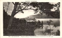 CPA Savoie Tourisme Aix les bains Royale Abbaye d'Hautecombe sur de lac du Bourget