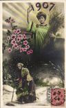 CPA Fantaisie Femme Annee 1907
