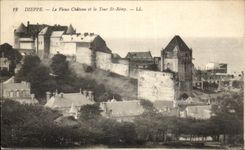 CPA Dieppe el castillo viejo y el St Remy de la torre