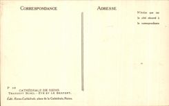 CPA Cathedral Of Northern Rheims Transept Eve And the Snake