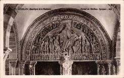 CPA Vezelay Basilica of the gate of Narthex Tympanum