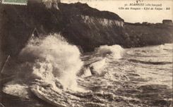 CPA Biarritz Cote des Basques Effet de Vague