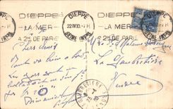 Entrada de CPA Dieppe de la llegada portuaria del barco de New Haven