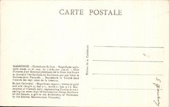 Serie y sose esplendidos de Tissde de la alfombra del St de la catedral de CPA Narbonne apenas