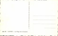 CPA Cannes the Beach of the Small cross