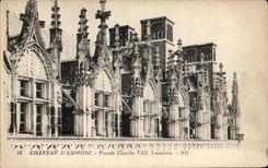 CPA Chateau D'Amboise Facade Charles VIII Lucarnes