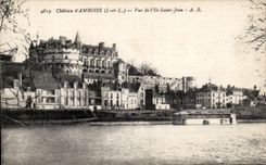 CPA Chateau Amboise vue De l'Ile Saint Jean
