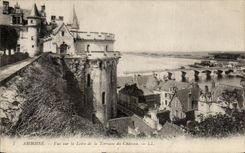 CPA Amboise Vue Sur La Loire De La Terrasse Du Chateau