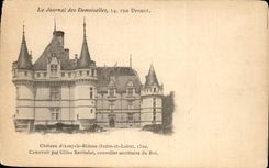 CPA el periodico del castillo de Drouot de la calle de las senoras jovenes de Azay la cortina