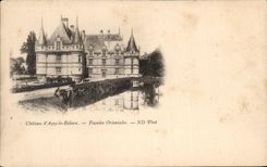 Castillo D Azay de CPA los ataques frontales del este de la cortina