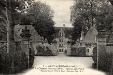 Castillo D Azay de CPA la cortina nortena el lado norteno del castillo nacional de la dimension de la entrada del castillo de Natinal
