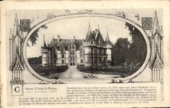 Castillo de CPA de Azay la cortina construida en la primera