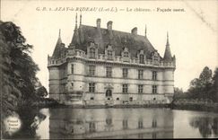 CPA Azay la cortina el ataque frontal occidental del castillo