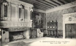 CPA Chenonceaux la sala de estar Louis XIII del castillo