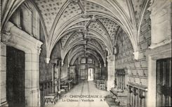 CPA Chenonceaux el castillo Pasillo