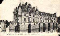 CPA Chenonceaux el castillo el ataque frontal occidental