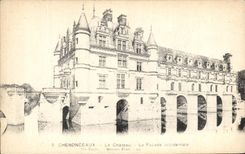 CPA Chenonceaux el castillo el occidentate del ataque frontal